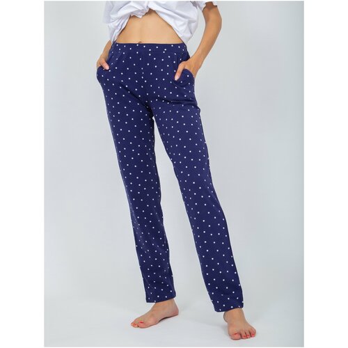фото Брюки женские пижамные kin fashion синие m
