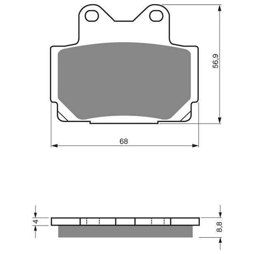 Колодки тормозные дисковые GOLDfren 067 AD кросс SBS 570, EBC FA 104, Ferodo FDB 386, OEM 1KT W0046 50