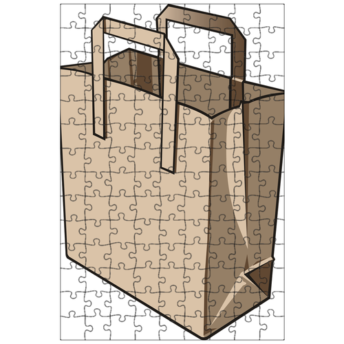 фото Магнитный пазл 27x18см."сумка, бумажный мешок, бумага" на холодильник lotsprints