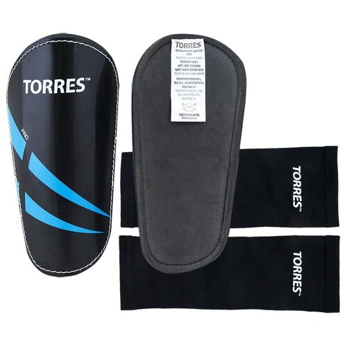 комплект 2 пара щитки футбольные torres pro l stp0042533 Щитки Torres футбольные Torres Pro, L, черный, профессиональный