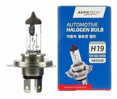 Лампа головного света Avantech H19 12V 60/55W арт. AB0046