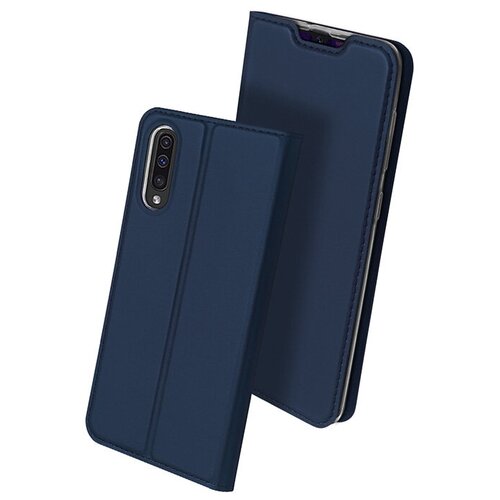 Чехол-книжка MyPads для Samsung Galaxy A10 SM-A105F (2019) водоотталкивающий с мульти-подставкой на жёсткой металлической основе синий чехол книжка mypads для alcatel 1s 2019 5024d водоотталкивающий с мульти подставкой на жёсткой металлической основе синий