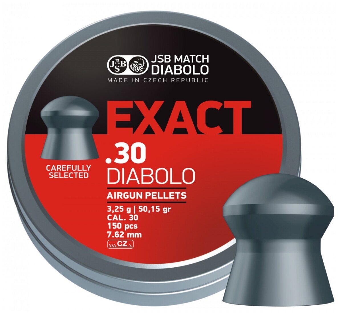 Пули JSB Exact Diabolo 7,62 мм, 3,25 грамм, 150 штук