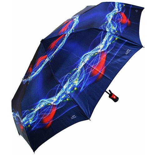 Женский складной зонт Popular umbrella 1801/Полуночно-синий