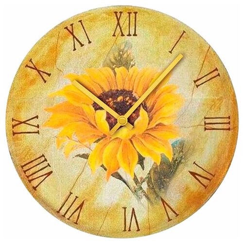 фото Svs настенные часы svs 3001053 vintage подсолнух