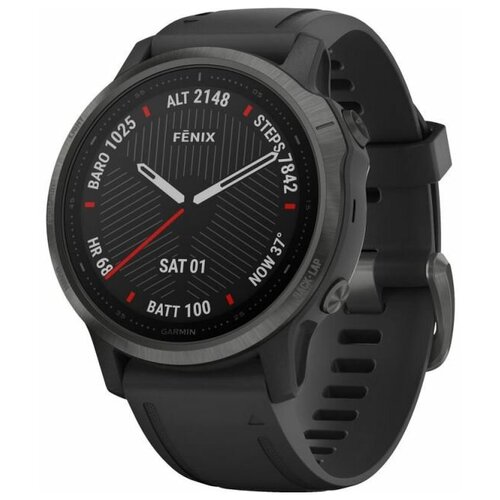 Умные часы Garmin Fenix 6S Sapphire DLC серыйчерный 8090000₽