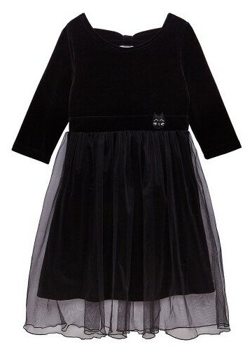Платье Cookie, нарядное, однотонное, размер 152, черный