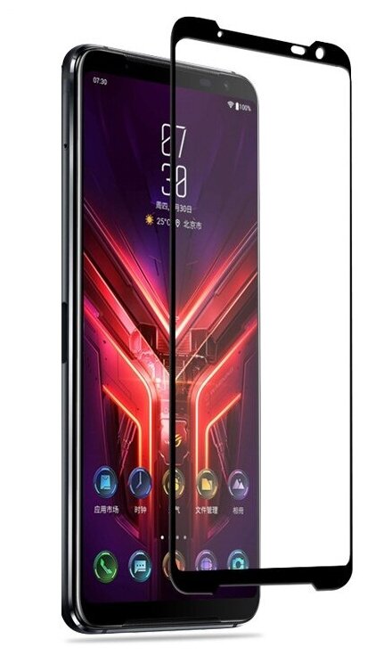 3D/5D защитное стекло MyPads для Asus ROG Phone III 3 (ZS661KS) с закругленными изогнутыми краями которое полностью закрывает экран / дисплей по .