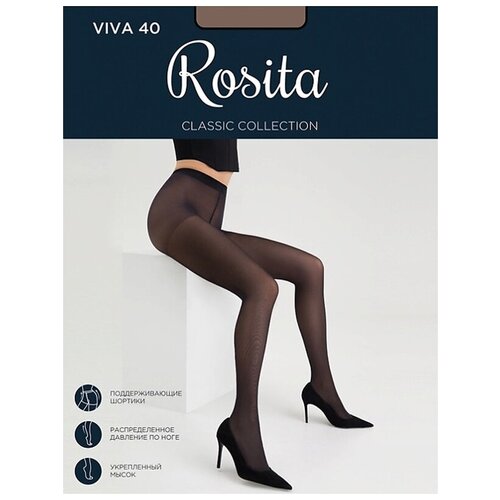 Колготки Rosita Viva, 40 den, размер 2, черный