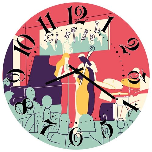 фото Svs настенные часы svs 4001765 выступление музыкантов