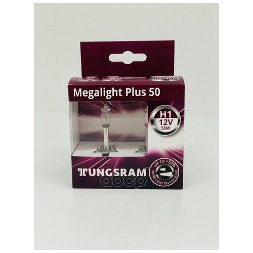 Tungsram 12v Лампа H1 55w Megalight Plus +50 Компл. 50310mpu TUNGSRAM арт. 50310MPU