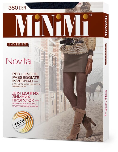 Колготки  MiNiMi Novita, 380 den, размер 2, синий