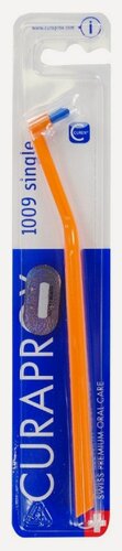Изображение товара Монопучковая зубная щетка CURAPROX CS 1009 оранжевая "single & sulcular", 9мм