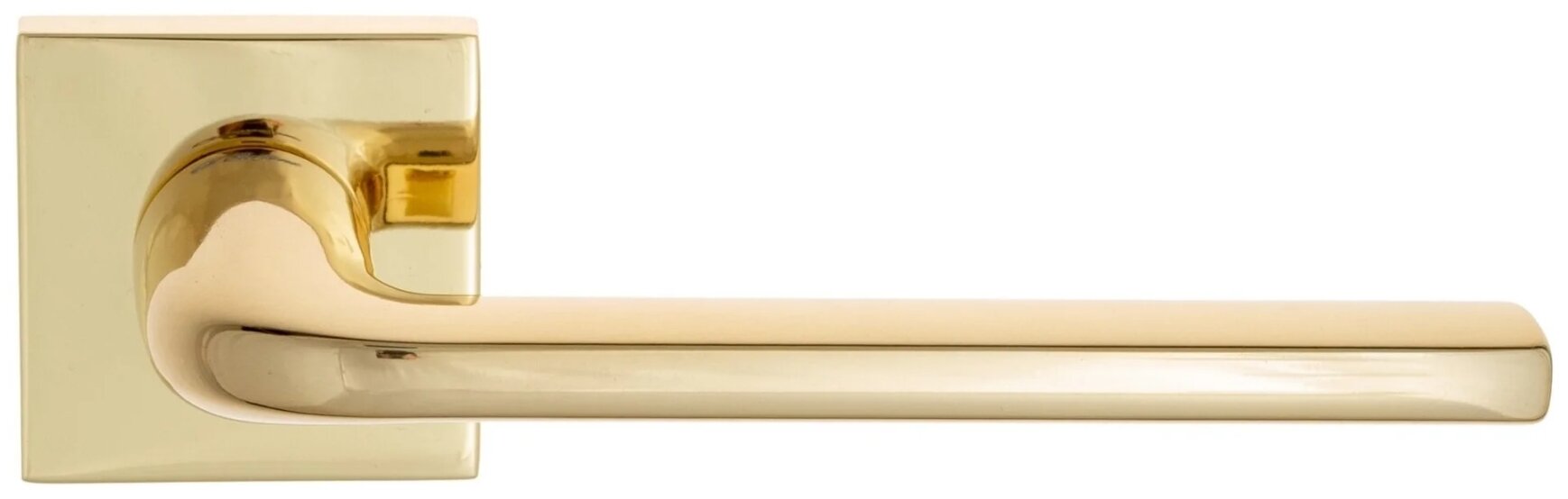 Дверная ручка на квадратном основании Fratelli Cattini "LINEA" 8-OLV полированная латунь