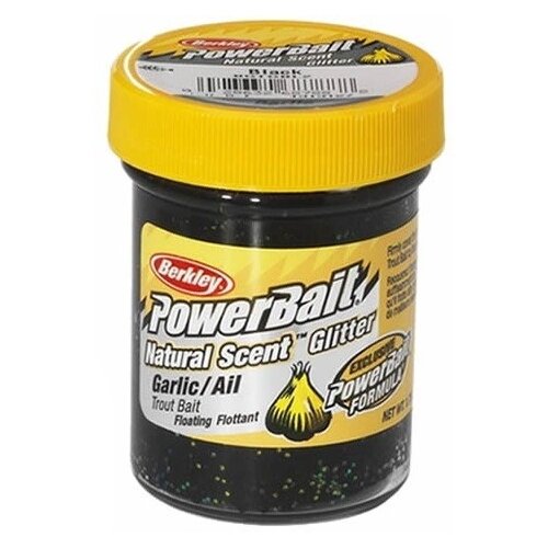 Насадка Berkley PowerBait Natural Scent Glitter Trout Bait, 50 г, 50 мл, black