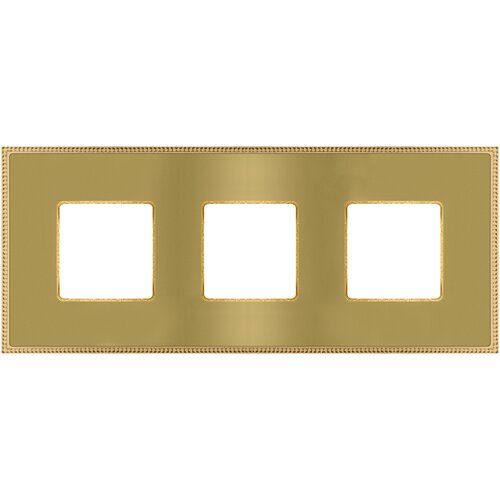 Рамка Fede Belle Epoque Metal на 3 поста, универсальная, bright gold - bright gold рамка fede belle epoque metal на 1 пост graphite bright gold