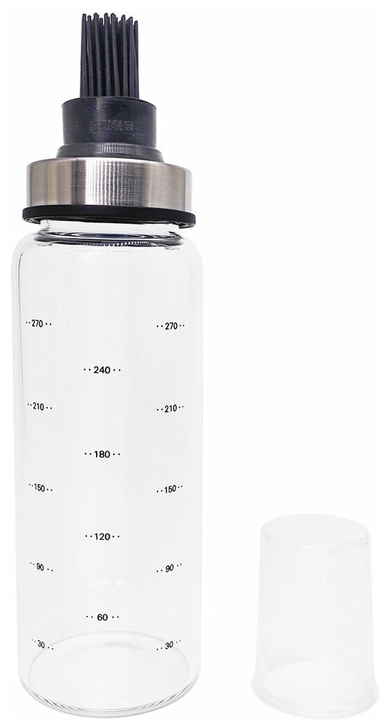 Стеклянная бутылка RD&Co + Дозатор с кисточкой для смазывания | Для растительного, оливкового масла и уксуса 300 мл. - фотография № 8