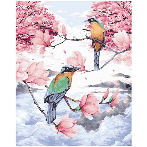 Набор для рисования по номерам Райские птицы, 40х50см (H109)