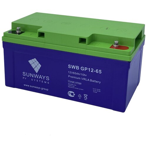 Аккумуляторная батарея SUNWAYS GP 12-65 аккумуляторная батарея sunways gp 12 100