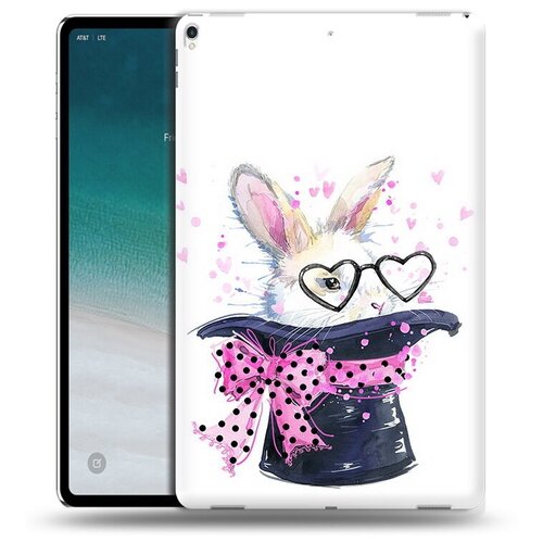 Чехол задняя-панель-накладка-бампер MyPads кролик в шляпе для iPad Pro 12.9 (2018) A1895/A1983/A2014 противоударный
