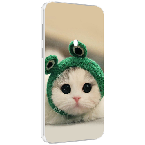 Чехол MyPads кот-лягушка детский для Meizu 16 Plus / 16th Plus задняя-панель-накладка-бампер