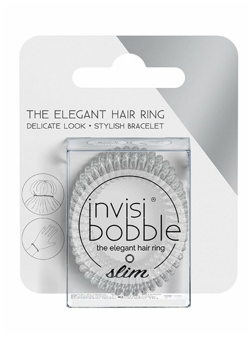 Резинка-браслет для волос invisibobble SLIM Crystal Clear, Invisibobble