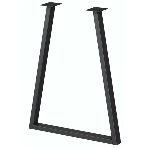 Подстолье, высота 71 см, сталь, черный цвет, в форме трапеции; позволит создать оригинальный устойчивый стол для дома или офиса
