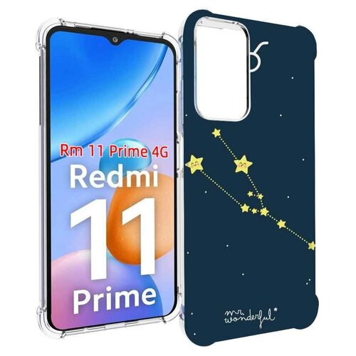 Чехол MyPads знак-зодиака-телец-4 для Xiaomi Redmi 11 Prime 4G задняя-панель-накладка-бампер чехол mypads porsche порш 4 для xiaomi redmi 11 prime 4g задняя панель накладка бампер