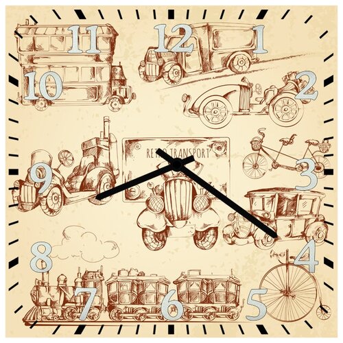 фото Svs настенные часы svs 3503002 ретро-транспорт