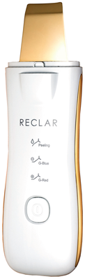 RECLAR Аппарат для ультразвуковой чистки лица Galvanic water peeler Gold