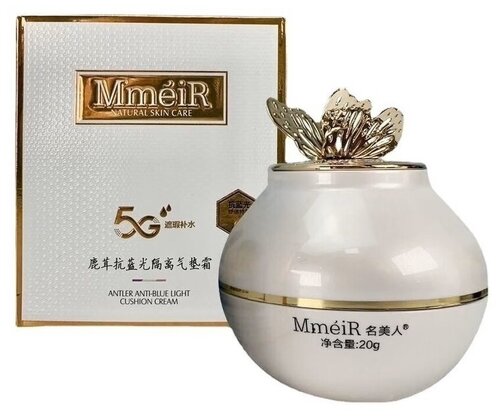 MmeiR Тональный кушон Antler Anti-blue light Cushion Cream, 20 мл/20 г, оттенок: 01 бежевый, 1 шт.