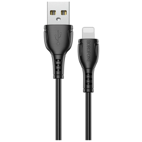 Кабель Borofone USB - Lightning (BX51), 1 м, 1 шт., черный кабель для зарядки iphone айфона usb lightning 1 метр 2а