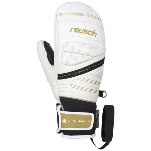 фото Варежки reusch размер 6.5, 1130 white / gold