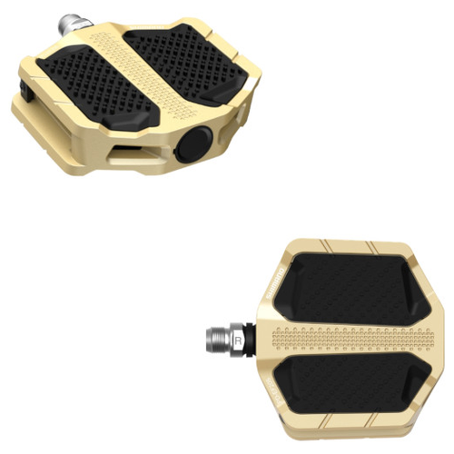 фото Педали shimano pd-ef205 urban flat pedals gold