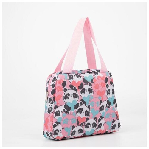 фото Сумка детская, отдел на молнии, цвет бирюзовый/розовый, панда mikimarket