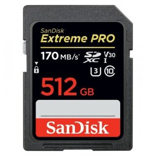 SanDisk Extreme PRO Sdxc Memory Card 512Gb Uhs-i U3 Class10 V30 .