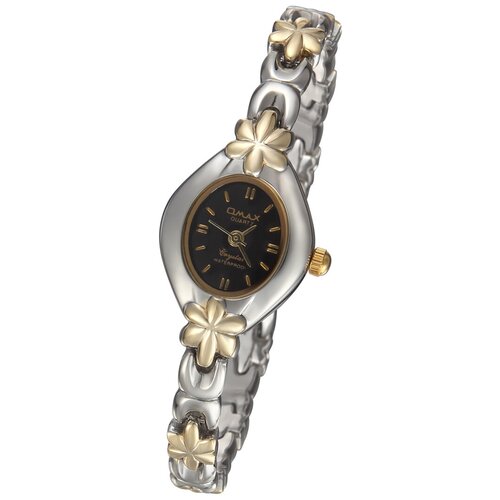 Наручные часы на браслете Omax JJL106 GS 02 комбинированный цвет золото с серебром темный циферблат