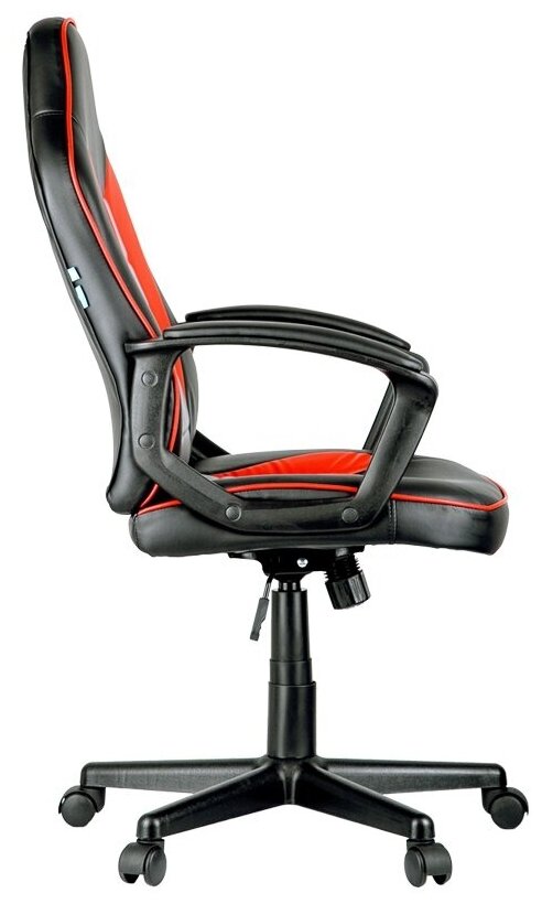 Кресло игровое Helmi "Rally", экокожа черная, серая, красная (297637)