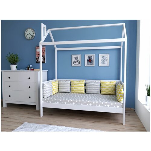 Кровать-софа 180*90 с амбарной крышей, передним бортиком