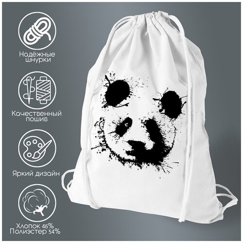 Сумка для обуви CoolPodarok Животные Панда в кляксах сумка для обуви coolpodarok животные панда с автоматом