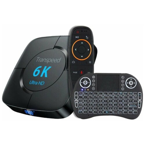 ТВ-приставка Transpeed с функцией голосового помощника 4 Гб ОЗУ 64 Гб Android 24 617500₽