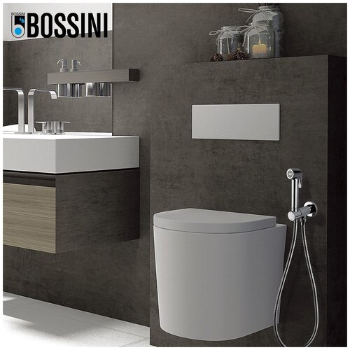 Bossini Paloma Brass E37005B.030 Гигиенический душ - комплект с прогрессивным смесителем (хром) гигиенический душ со смесителем bossini paloma brass e37005b 070 никель