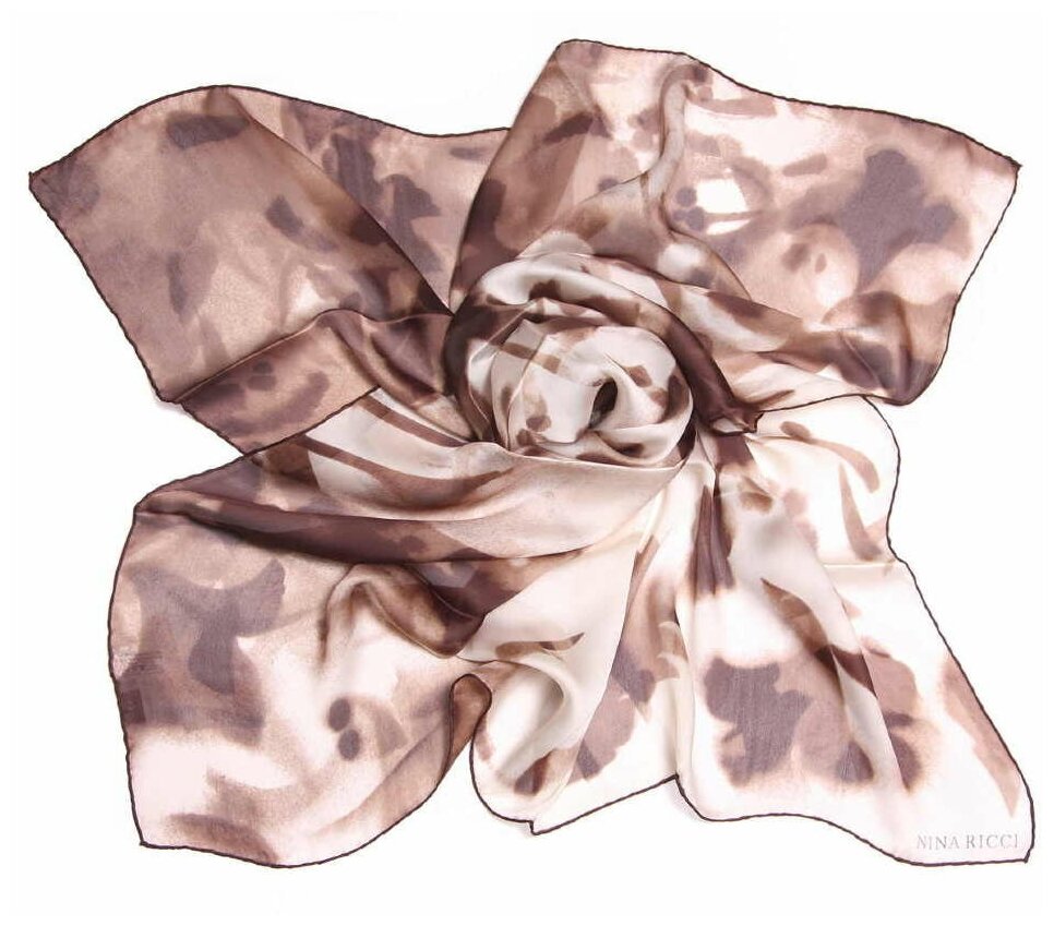 Бежево-коричневый платок головной Nina Ricci 10539 