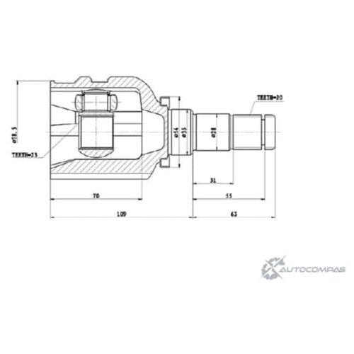 ШРУС внутренний TOYOTA AVENSIS 03 08 ZIKMAR Z87506R
