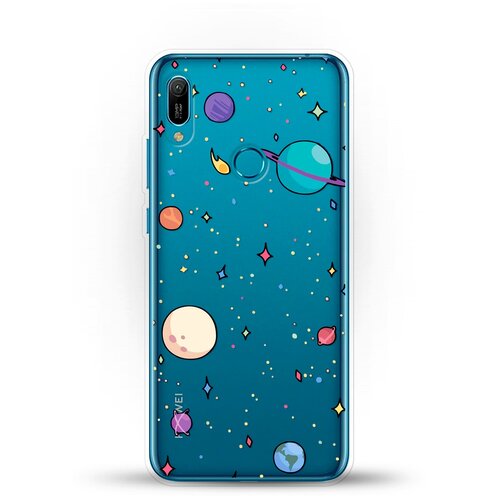 Силиконовый чехол Звезды и планеты на Huawei Y6 (2019) силиконовый чехол планеты на huawei y6 2019