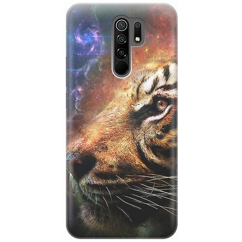 фото Ультратонкий силиконовый чехол-накладка для xiaomi redmi 9 с принтом "космический тигр" gosso