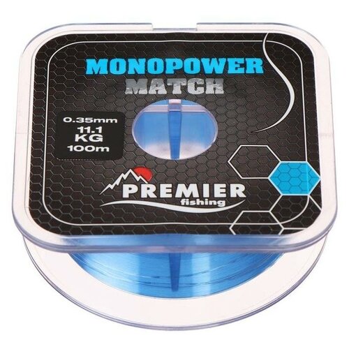 Леска MONOPOWER Match, blue, 0,35 мм/100 м