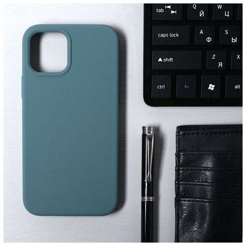 фото Чехол krutoff, для iphone 12/12 pro, матовый, темно-оливковый krutoff 6894256 . yandex market