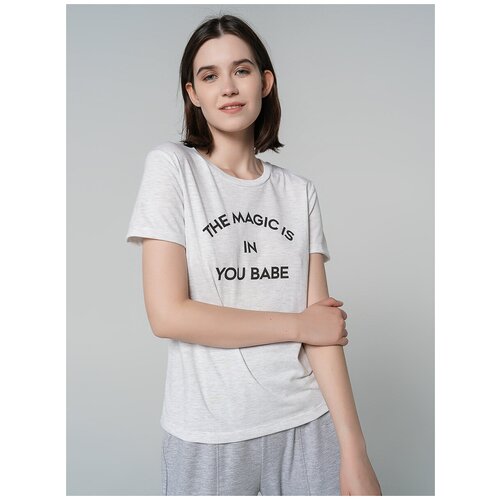 фото Футболка твое, размер xs, белый меланж