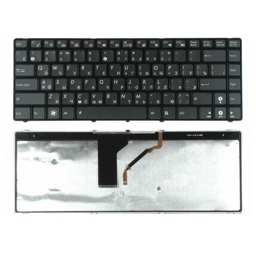 Клавиатура для ноутбука Asus UL30 K42 K43 X42 черная с подсветкой 2250₽